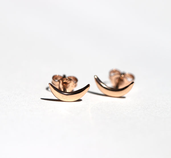 Crescent moon studs