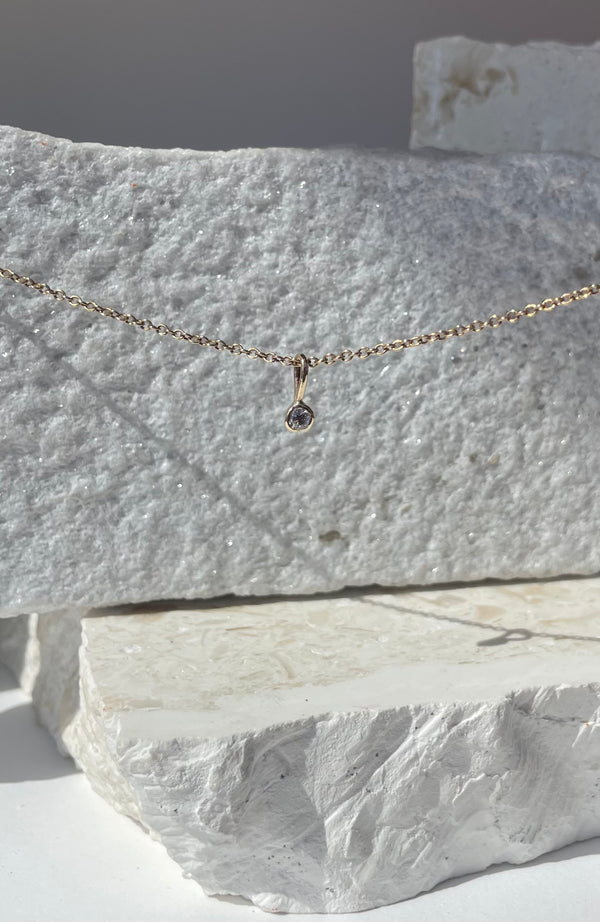 Sora diamond pendant + chain