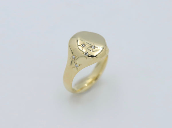 In the stars womens signet ring